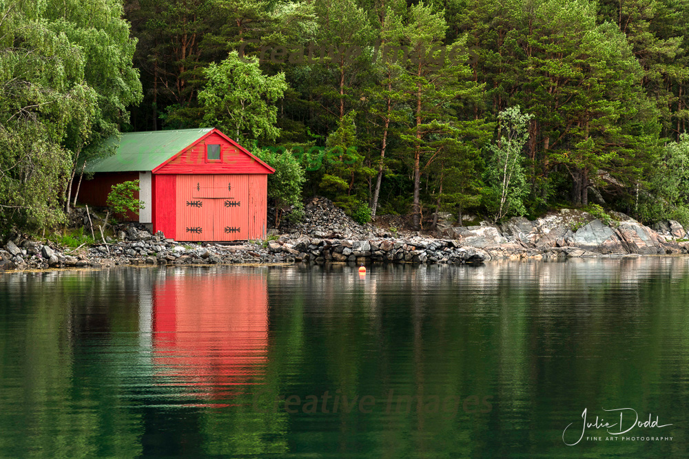 Boathouse on Geirangerfjord (Norway)