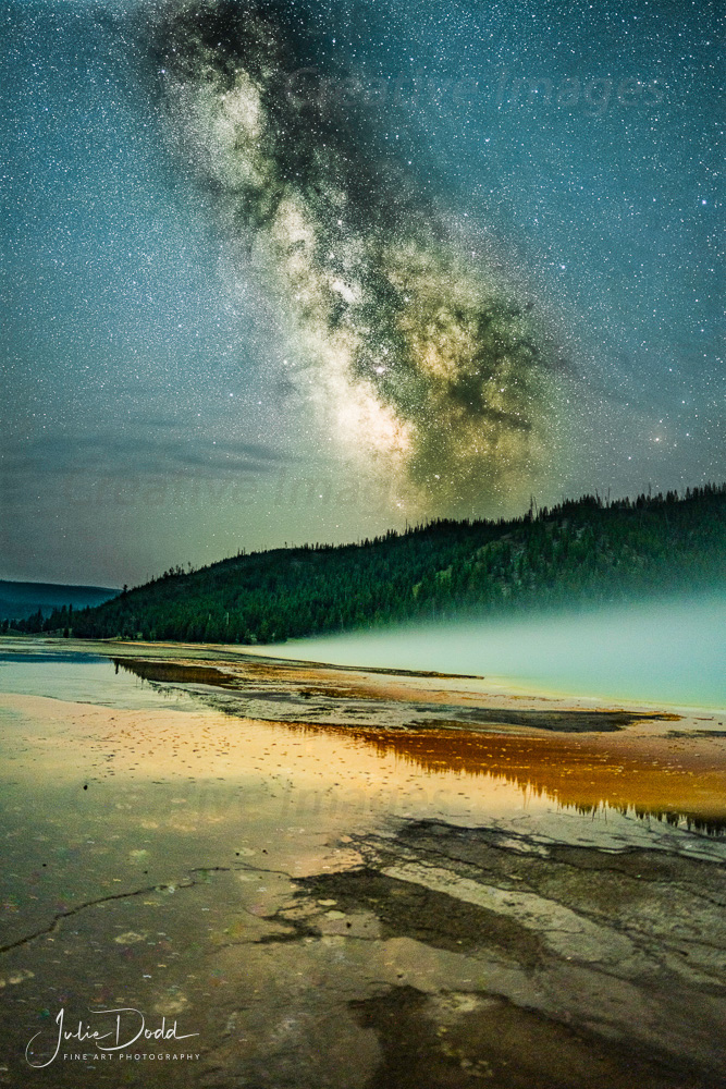 Yellowstone Grand Prismatic Milky Way
